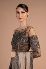 Gunmetal Hand Embellished Sharara SetDSC07406