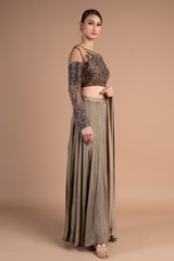 Gunmetal Hand Embellished Sharara SetDSC07412