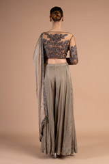 Gunmetal Hand Embellished Sharara SetDSC07429