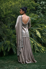 Grey Line Embroidery Sharara Set_DSC4469