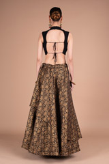 Black Banaras Top Bottom SetDSC07180