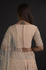 Beige Butis Lehenga_DTR0012