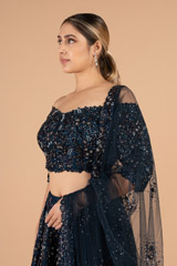 Navy Blue Katdana LehengaDSC03964