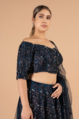 Navy Blue Katdana LehengaDSC03967