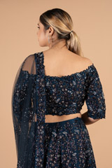 Navy Blue Katdana LehengaDSC03973