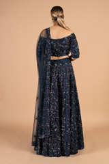 Navy Blue Katdana LehengaDSC03974