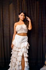 Net Bustier with Ruffled Skirt5