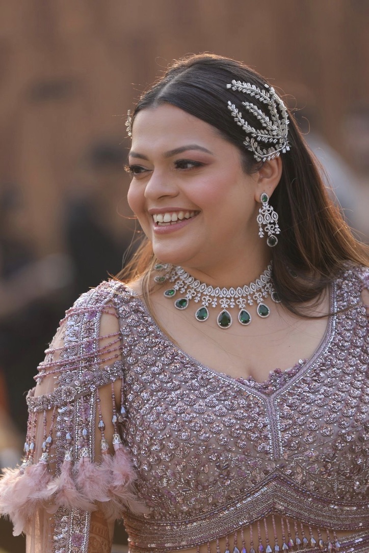 Champagne Royale Embroidered Bridal Lehenga2
