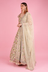 Ivory Floral Embroidered LehengaDSC00765