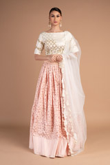 Peach Embroidered Vintage Lehenga
