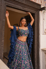 Floral Thread Embroidered LehengaDSC06204
