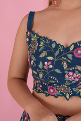 Floral Thread Embroidered LehengaDSC07603