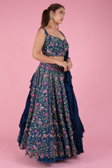 Floral Thread Embroidered LehengaDSC07606
