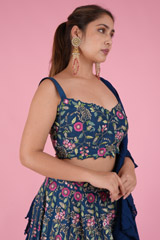 Floral Thread Embroidered LehengaDSC07607