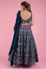 Floral Thread Embroidered LehengaDSC07609