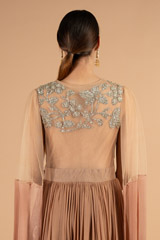 Crepe Gown With Dabka EmbroideryDSC05042