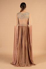 Crepe Gown With Dabka EmbroideryDSC05043