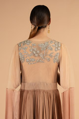 Crepe Gown With Dabka EmbroideryDSC05045